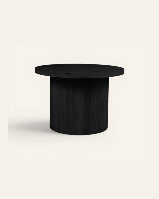 Sofabord svart - 75x75x49 cm ø75 svart - 1