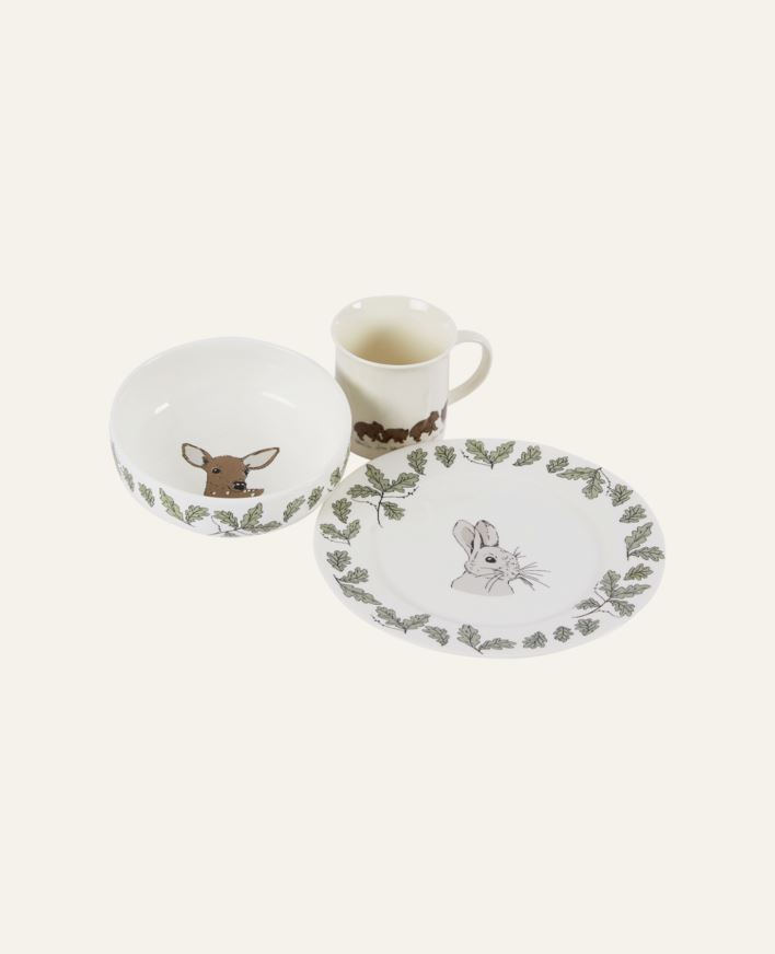 Frokostsett multi hvit - 20x20 cm multi hvit - 1