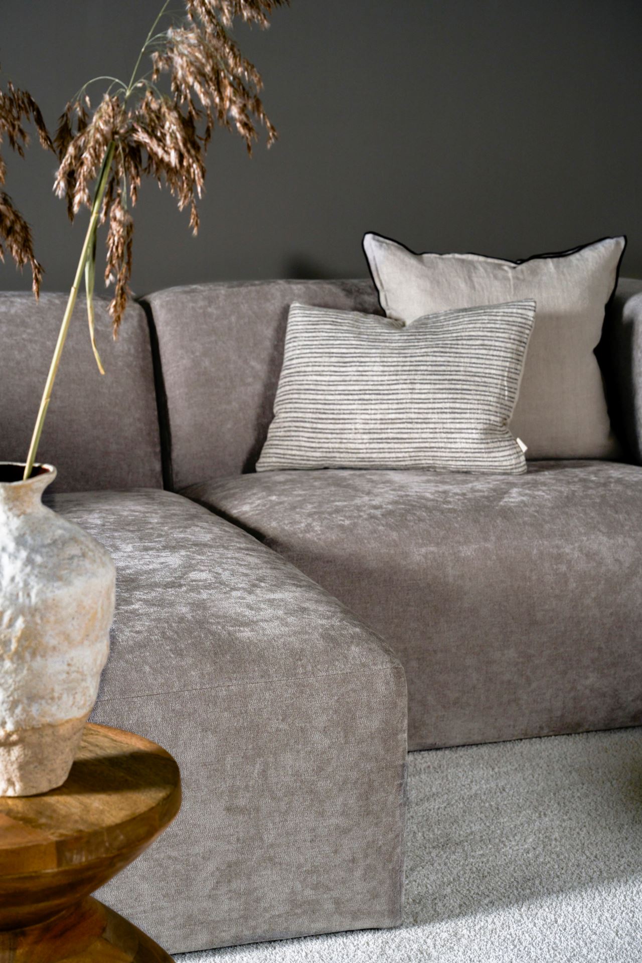 Modulsofa 1,5 seter m/armlene høyre grå - 7