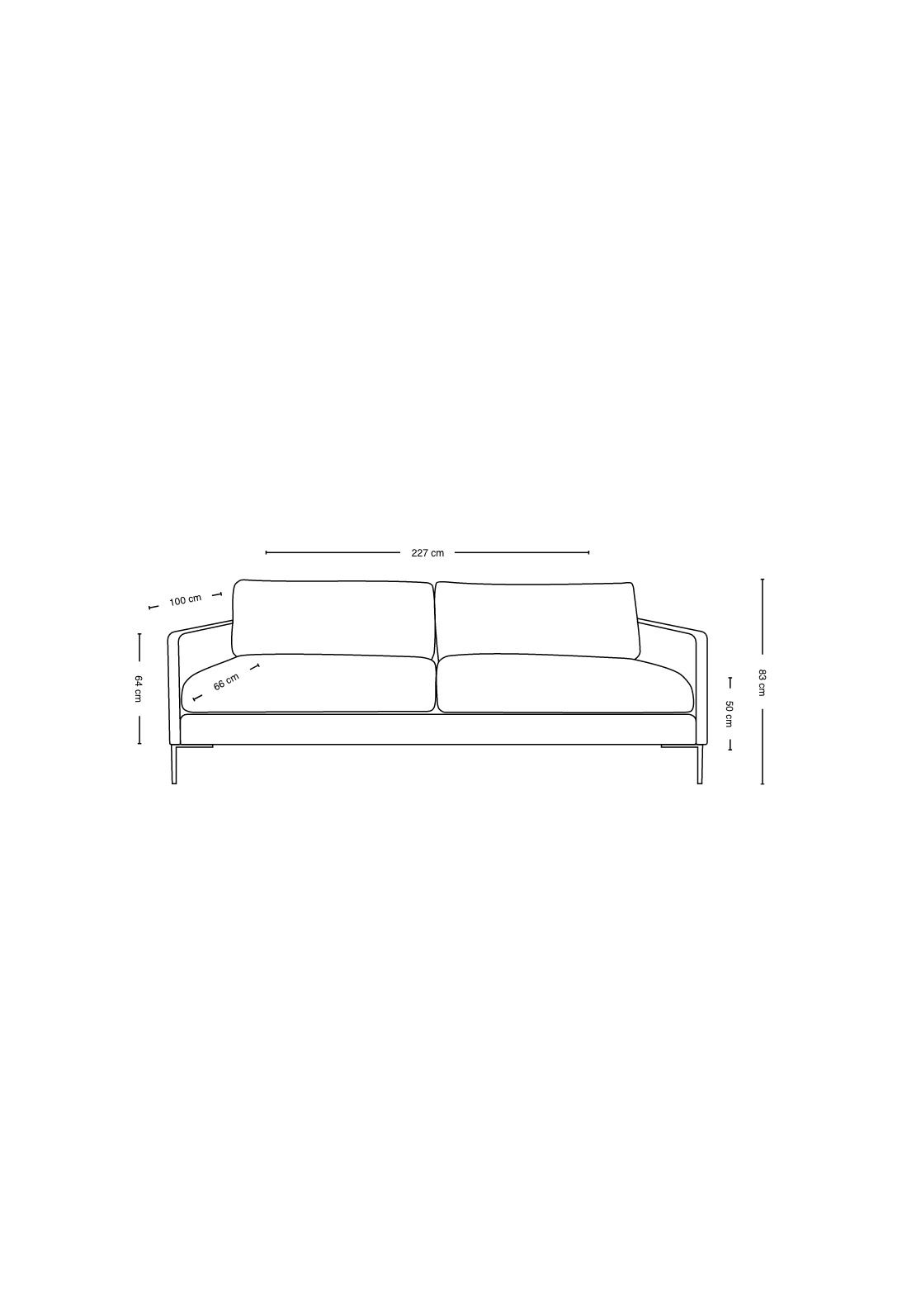 3 seter sofa svart - 12