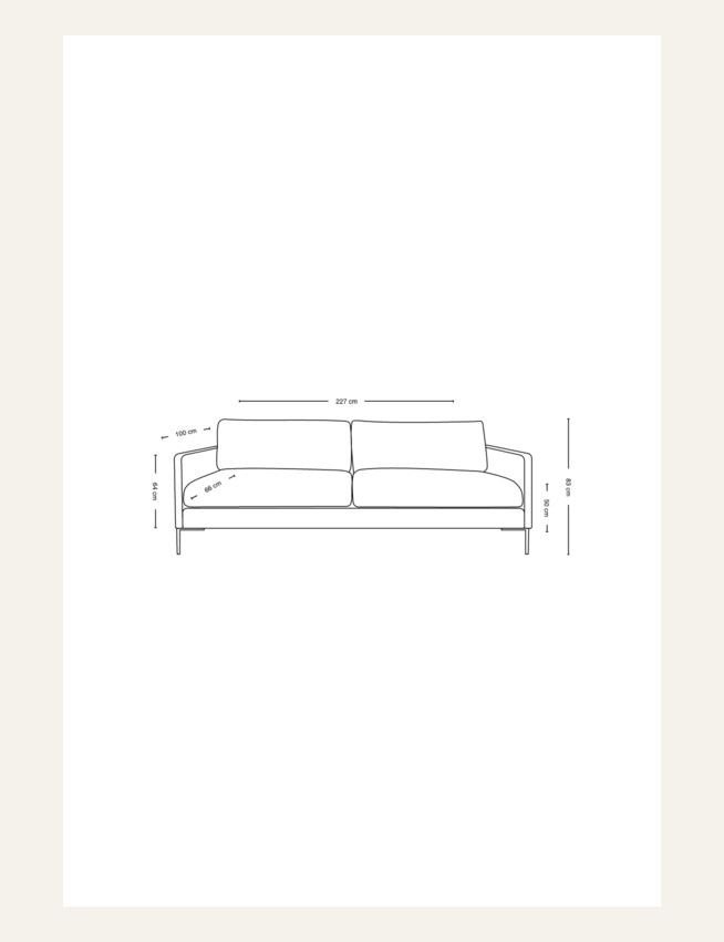3 seter sofa hvit - 11