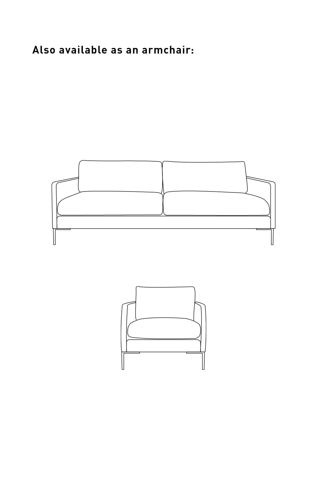 3 seter sofa svart - 11