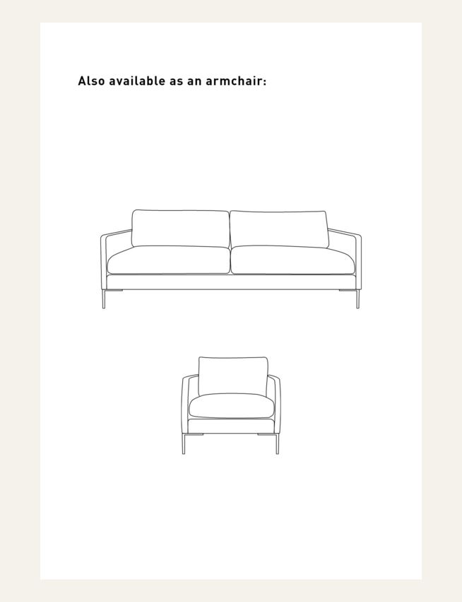 3 seter sofa hvit - 12