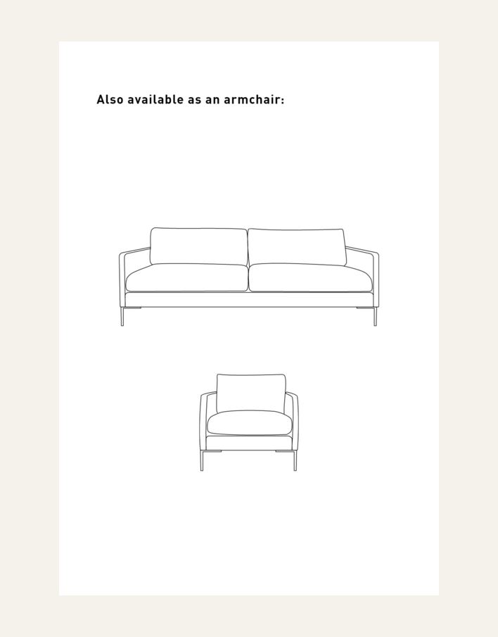 3 seter sofa svart - 11