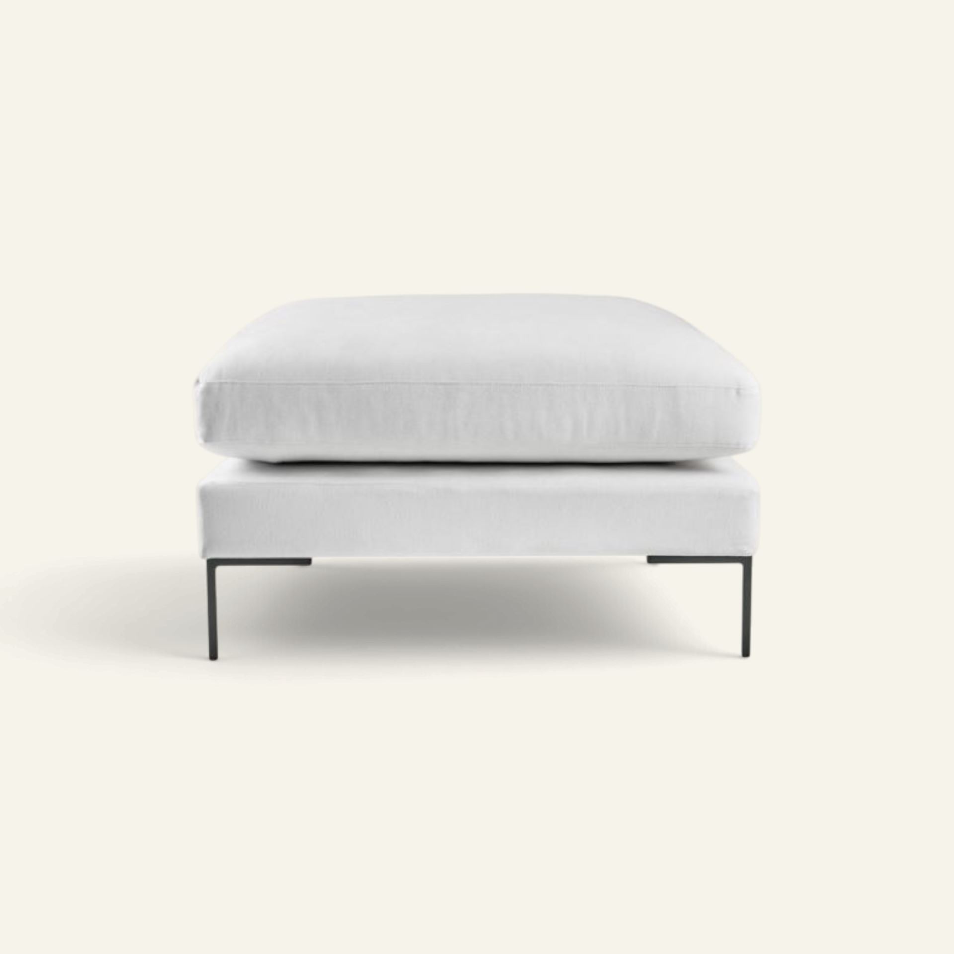 Puff hvit - 90x90x50 cm hvit - 1