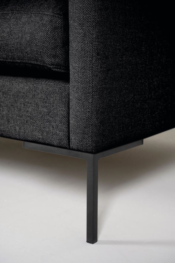 3 seter sofa svart - 10