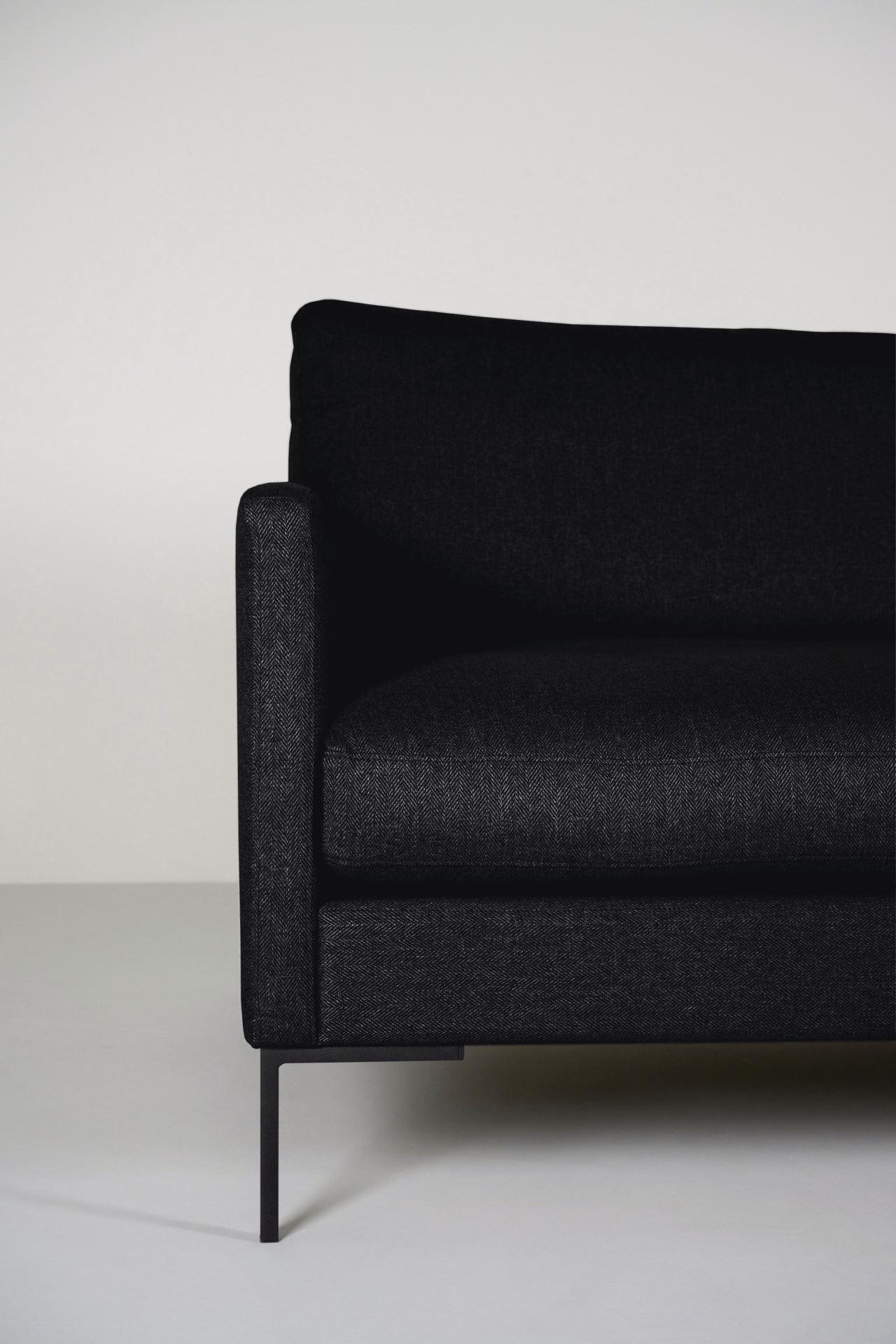 3 seter sofa svart - 8