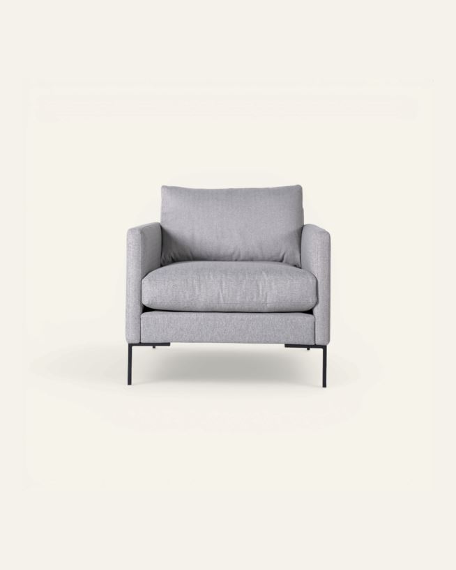 Loungestol lys grå - 86x95x83 cm lys grå - 1