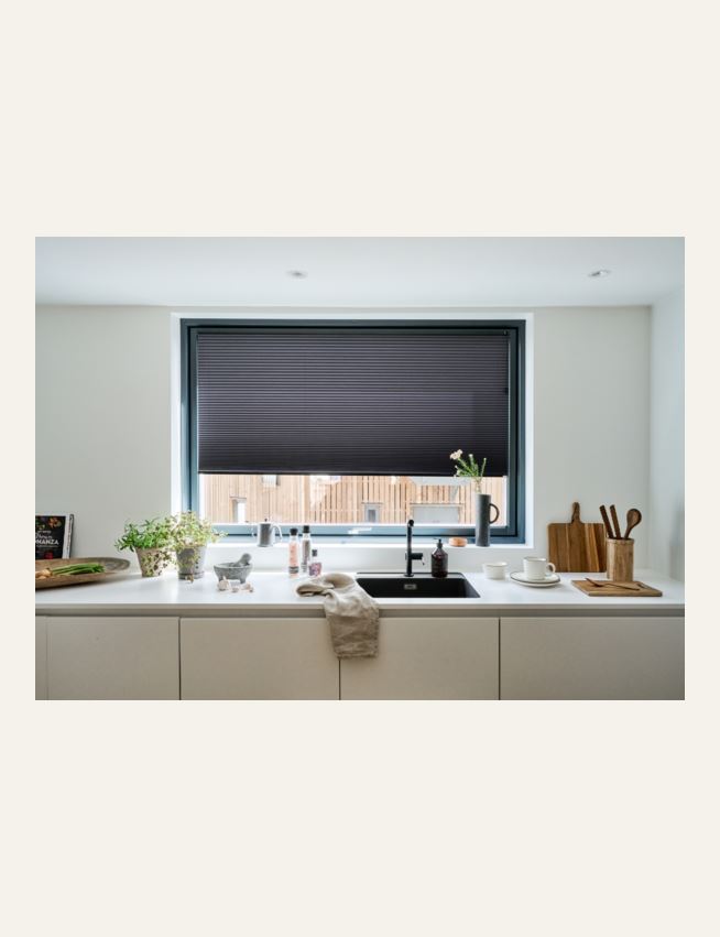 Premium dobbel plisségardin m/snortrekk 25mm multi - 2