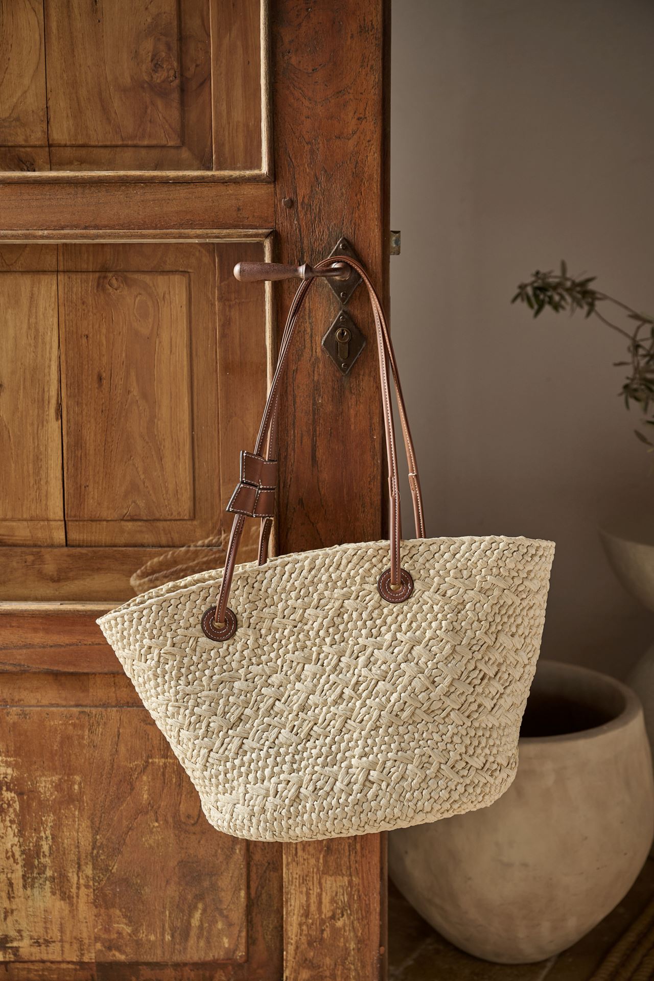 Stråveske natur - one size natur - 1