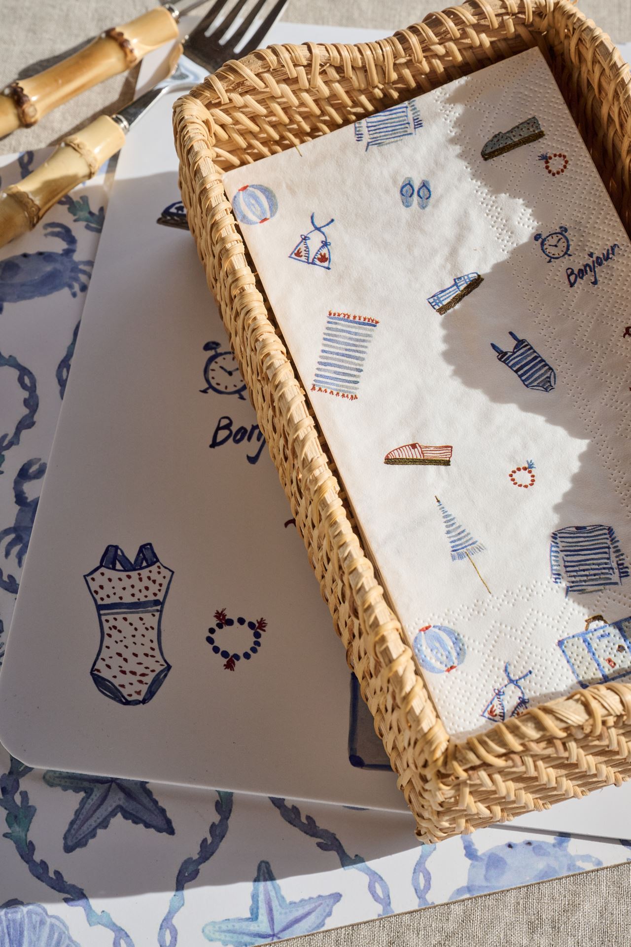 Buffet papirservietter multi blå - 2