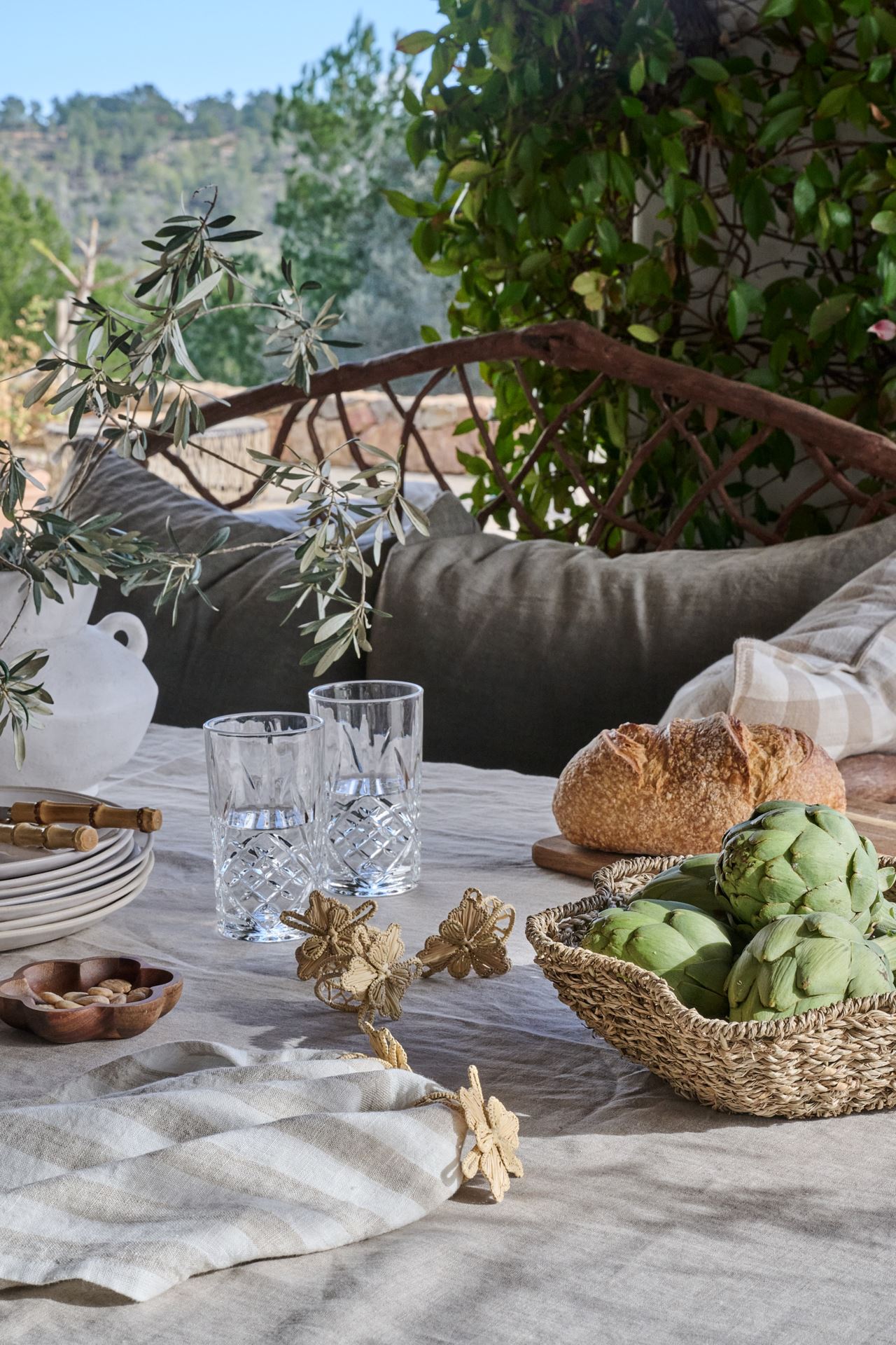 2 pk serviettringer natur - 6