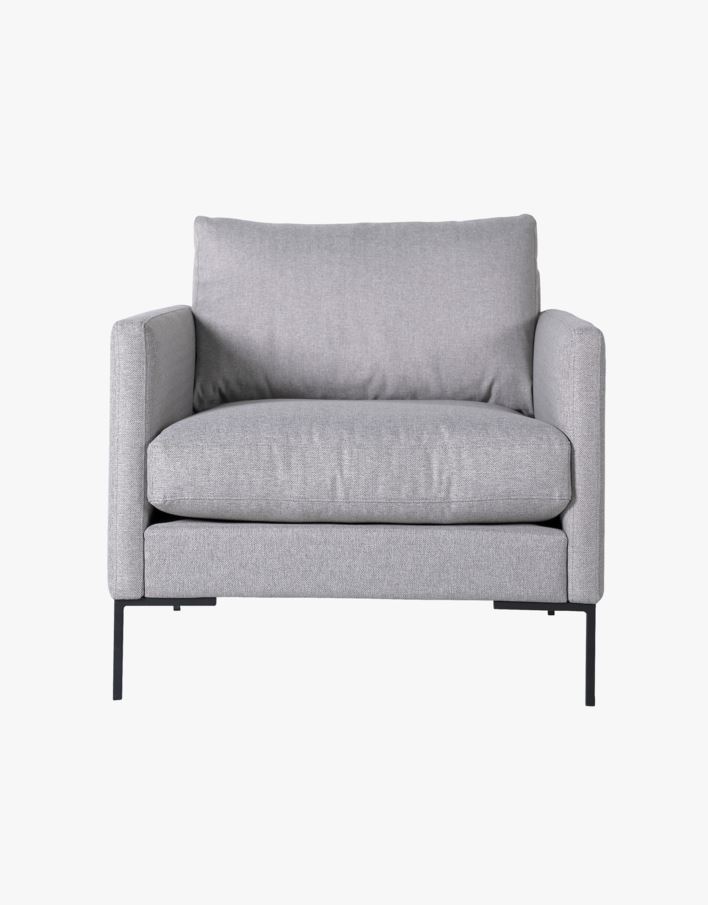 Loungestol lys grå - 86x95x83 cm lys grå - 1