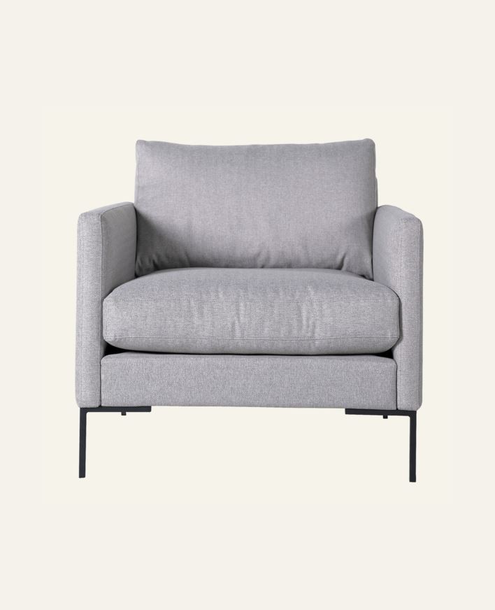 Loungestol lys grå - 86x95x83 cm lys grå - 1