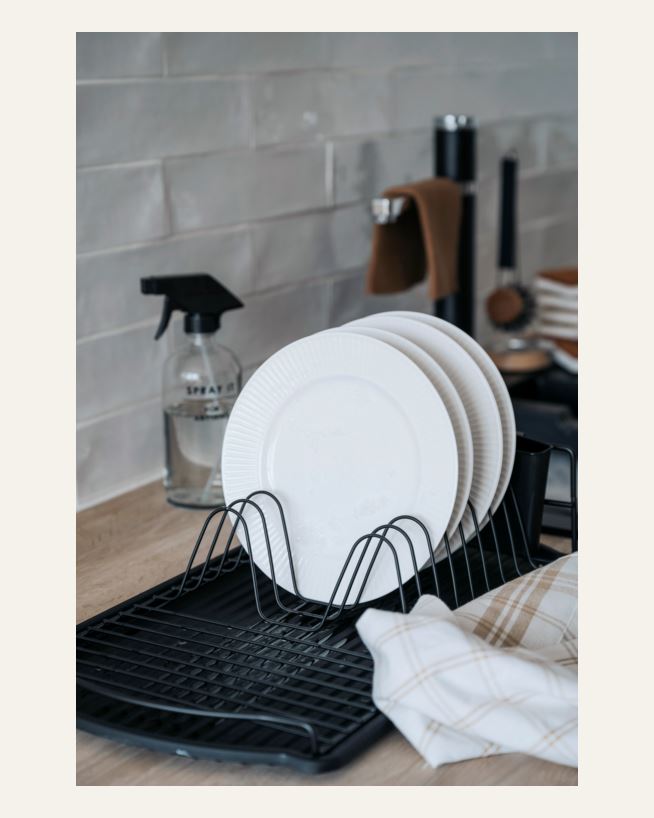 Oppvaskstativ svart - 26,5x47,5x11 cm svart - 1