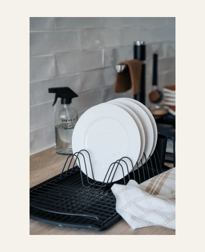 Oppvaskstativ svart - 26,5x47,5x11 cm svart - 1