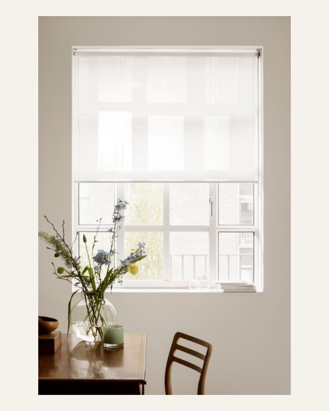 Rullegardin transparent offwhite - 140x185 cm offwhite - 1