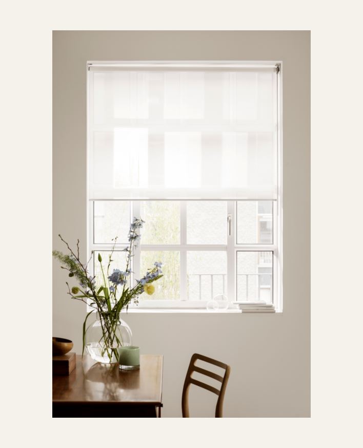 Rullegardin transparent offwhite - 140x185 cm offwhite - 1