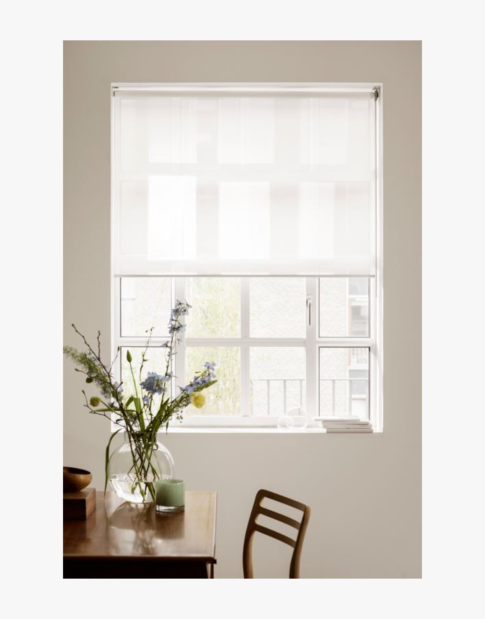 Rullegardin transparent offwhite - 140x185 cm offwhite - 1