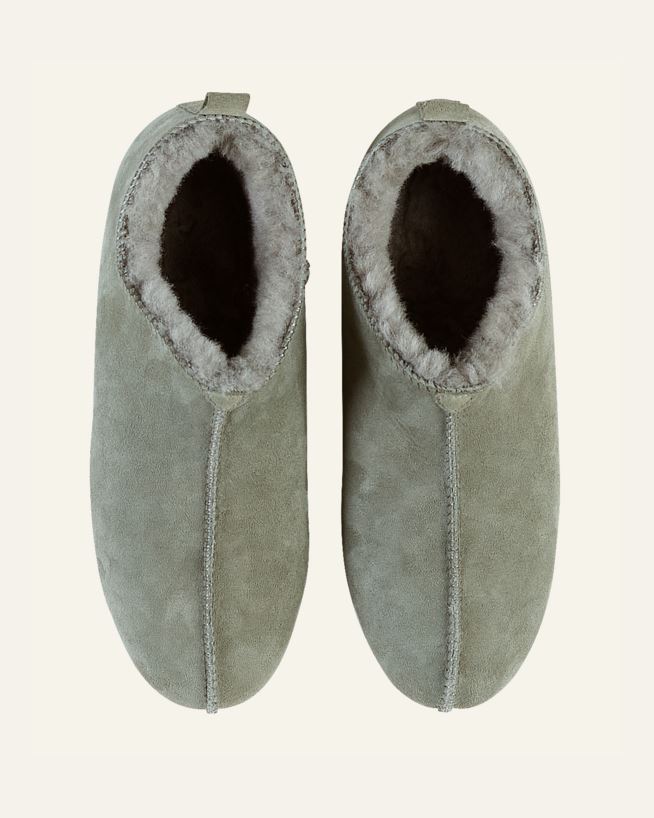 Skinntøfler olivengrønn - 37 olivengrønn - 1