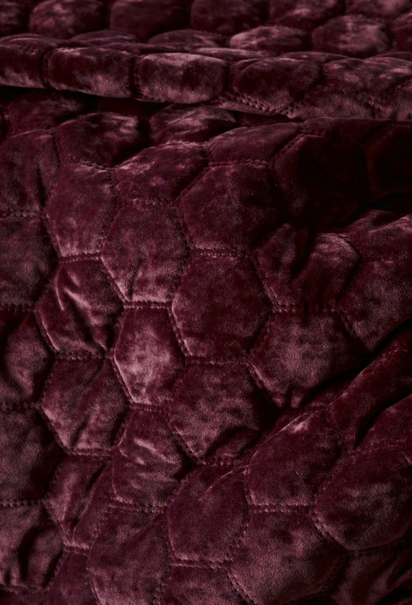 Sengeteppe burgunder - 4