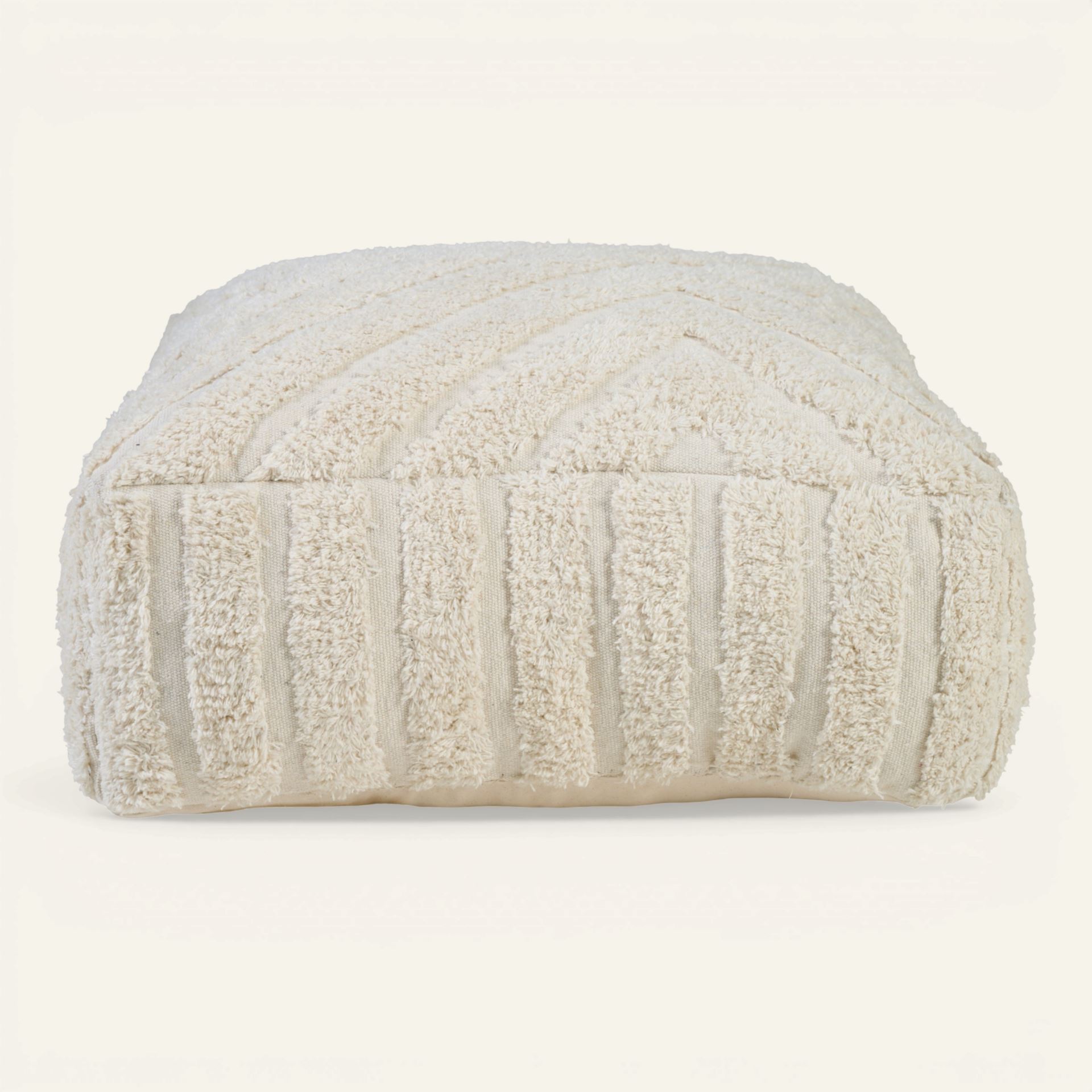 Puff offwhite - 55x55x22 cm offwhite - 1