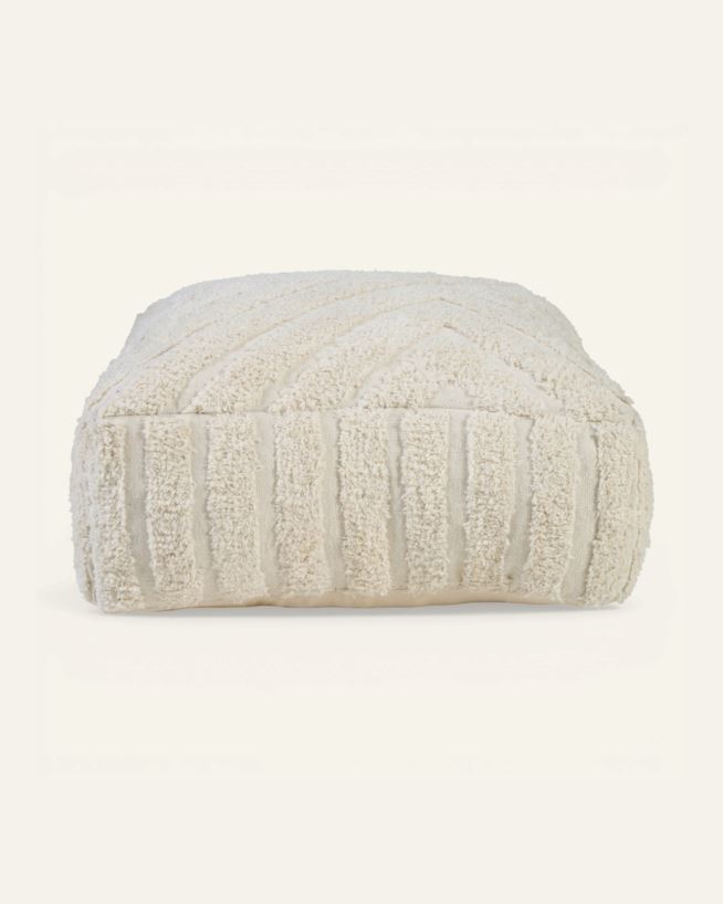 Puff offwhite - 55x55x22 cm offwhite - 1